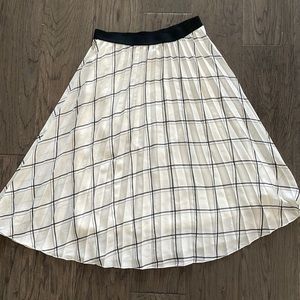 H&M pleated a-line midi skirt